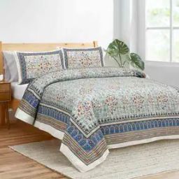 150 GSM Floral Print Double Bedsheet with Pillow Covers-picture-53