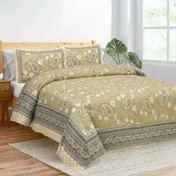 150 GSM Floral Print Double Bedsheet with Pillow Covers-image-66