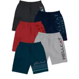Pack of 5 Typographic Print Shorts-26