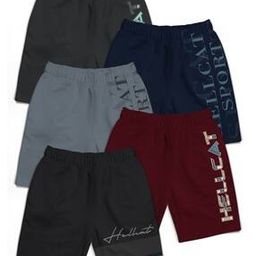 Typographic Print Shorts with Elasticated Waist-image-9