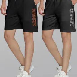 Pack of 2 Men Regular Fit Knit Shorts-28