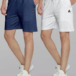 Pack of 2 Men Regular Fit Knit Shorts-picture-25