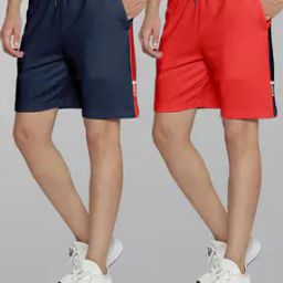 Pack of 2 Men Regular Fit Knit Shorts-image-25