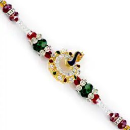 Stone-Studded Tie-Up Rakhi with Roli Chawal & Greetings Cards-image-90