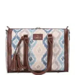 Geometric Print Handbag with Adjustable Shoulder Strap-image-16