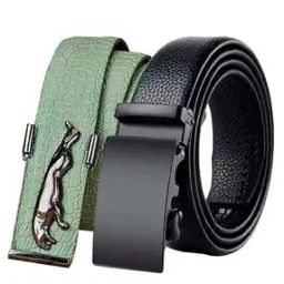 Set of 2 Croc-Embossed Wide Belts-image-53