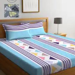 Set of 2 210 TC King Size Bedsheet with Pillow Covers-picture-17