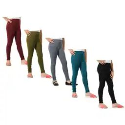 Pack of 5 Leggings with Elasticated Waistband-image-97