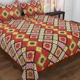 good homes 144 TC Printed Double Bed Sheet with Pillow Covers-picture-33