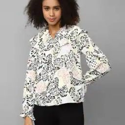 Printed Top with Ruffle Accent-image-65