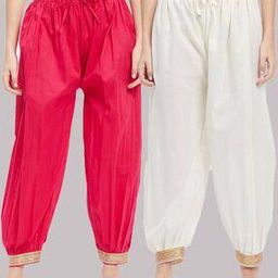 Pack of 2 Women Salwars with Elasticated Drawstring Waist-picture-46