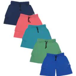 Boys Pack of 5 Regular Fit Cargo Shorts-image-55