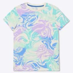 Marble Print Pure Cotton T-Shirt-image-12