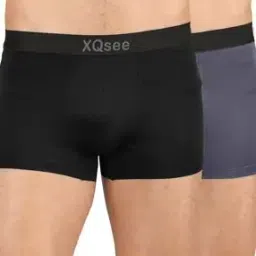 Men Pack of 2 Trunks with Logo Waistband-18