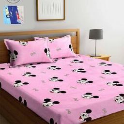 Set of 2 210 TC Printed King-Size Bedsheet with Pillow Covers-79