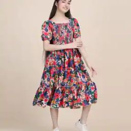 Girls Fit And Flare Dress-image-7