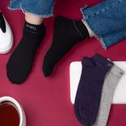 Pack of 3 Women Ankle-Length Socks-image-15