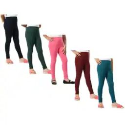 Pack of 5 Leggings with Elasticated Waistband-image-72