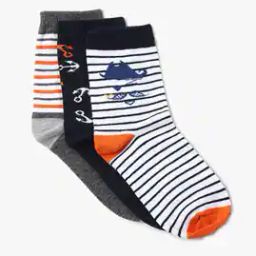 Pack of 3 Anti-Microbial Finish Non-Terry Socks-picture-45
