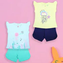 Pack of 2 Printed T-Shirts & Pants-image-89