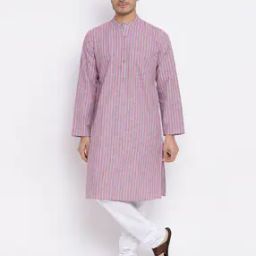 Striped Slim Fit Long Kurta-image-27