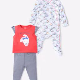 Printed Sleepsuit and Nightsuit Set-image-42
