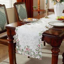 Floral Embroidered Table Runner 70" x 15"-image-60