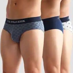 Men Pack of 3 Briefs with Elasticated Waistband -10