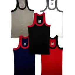 Pack Of 5 Sleeveless Vest with Round Neck-3