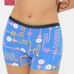 Pack of 2 Women Printed Boyshorts with Elasticated Waist-image-3