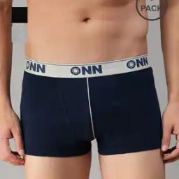 Men Pack of 3 Cotton Trunks with Logo Waistband-image-120