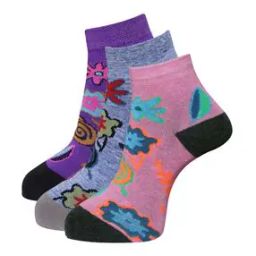 Pack of 3 Printed Ankle-Length Socks-image-47