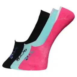 Pack of 3 Printed No-Show Socks-image-68