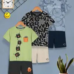 Boy Printed Shorts & T-Shirts Set-image-4