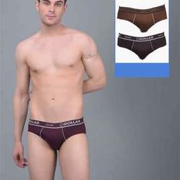 Men Pack of 3 Mid-Rise Briefs with Elasticated Waist-image-72