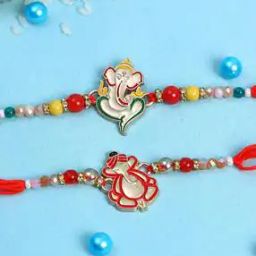 Set Of 2 Colorful Ganesha Rakhi-image-53