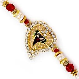Ganesha Motif Rakhi with Roli & Card-image-37