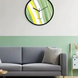 Striped Plastic Wall Clock-image-41