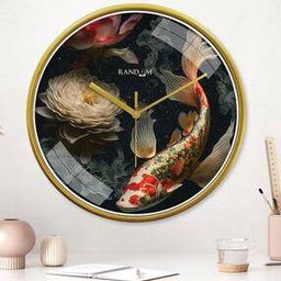 Floral Print Plastic Wall Clock-image-15