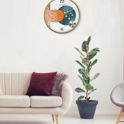 Geometric Print Plastic Wall Clock-13