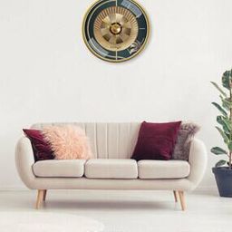 Geometric Print Plastic Wall Clock-12