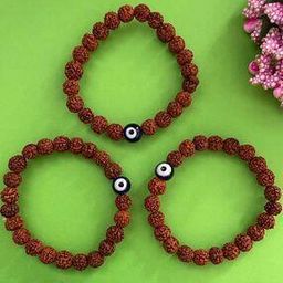 Men Set of 3 Evil Eye Rudhraksha Tie-Up Rakhis-image-83