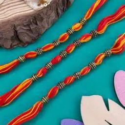 Men Set of 3 Beaded Tie-Up Rakhis-image-68