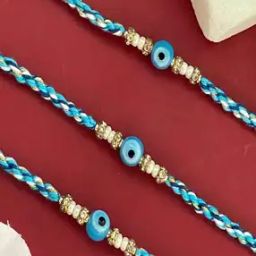 Men Set of 3 Evil-Eye Pearl Tie-Up Rakhis-image-58