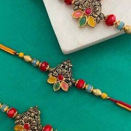 Set of 3 Men Tie-Up Stone-Beaded Rakhi-image-17