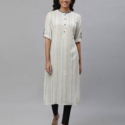 Women Striped Straight Kurta-image-66