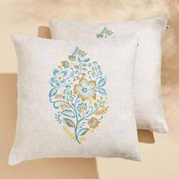 home centre Set of 2 Floral Print Cushion Covers 16" x 16"-picture-26