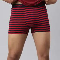 Men Striped Trunks with Elasticated Waistband-image-9