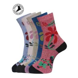 Pack of 5 Floral Printed Ankle-Length Socks-image-21
