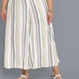 Striped Palazzos with Elasticated Waistband-picture-40
